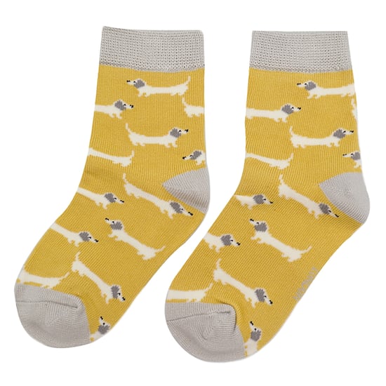 Miss Sparrow - 2er-Pack Socken für Mädchen aus Bambus mit Tiermuster - Wursthunde - Image 3