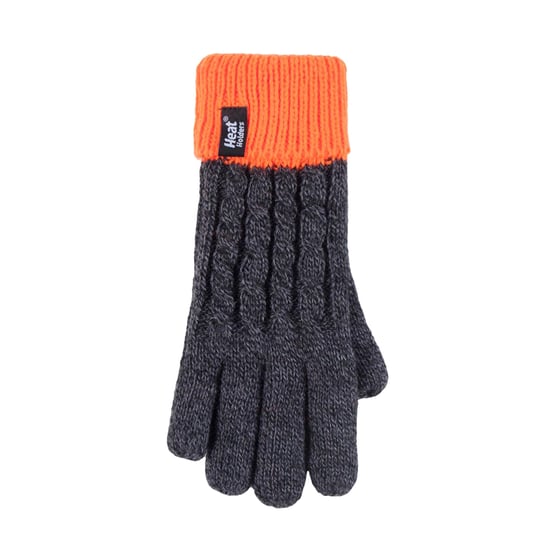 Wärmehalter - Jungen Kinder Kabelstrick warmes Fleece gefüttert Thermal Winter Mütze und Handschuhe Set - CO1P7 - Image 4