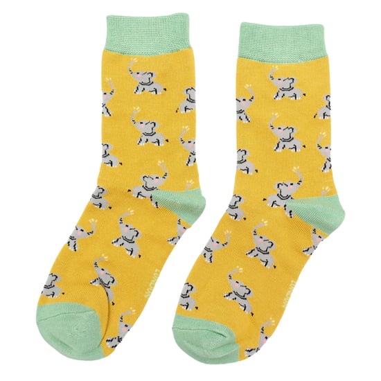 Miss Sparrow - 2er-Pack Mädchen Bambus Tier gemusterte Socken - Elefanten - Image 3