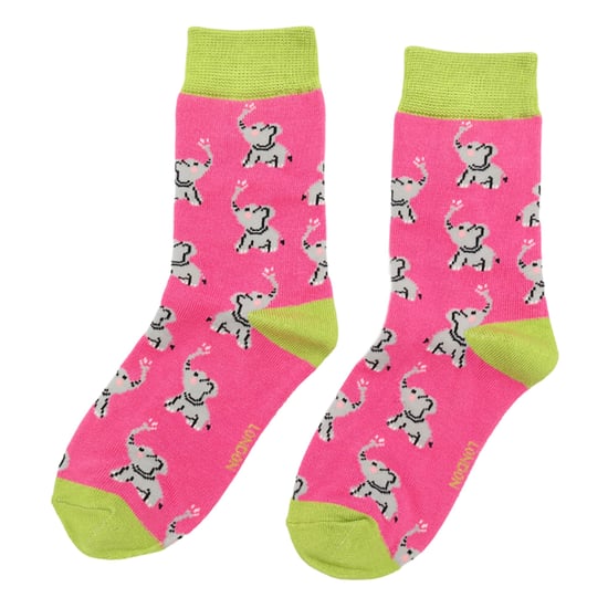 Miss Sparrow - 2er-Pack Mädchen Bambus Tier gemusterte Socken - Elefanten - Image 4