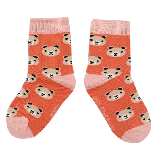 Miss Sparrow - 2er-Pack Mädchen Bambus-Tiermuster-Socken - Bären - Image 3