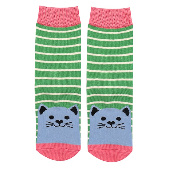 Miss Sparrow - 2er-Pack Mädchen Bambus Tier gemusterte Socken - Kitty Cats - Image 4