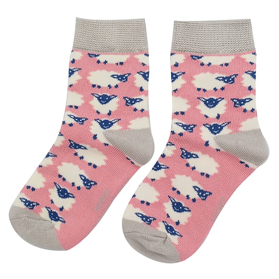 Miss Sparrow - 2er-Pack Mädchen Bambus Tier gemusterte Socken - Schaf - Image 3