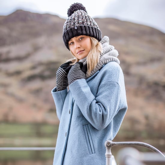 Heat Holders Damen-Winterschal mit weichem Fleece-Futter und Zopfmuster, Thermo-Schlauchschal, Hellgrau - Image 5