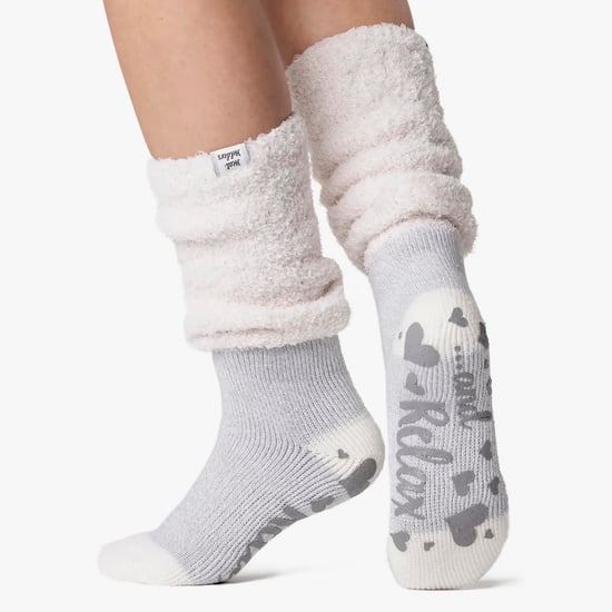 Damen Flauschige Schlupfoberteile Rutschfeste Thermo-Bett-Socken - Image 5