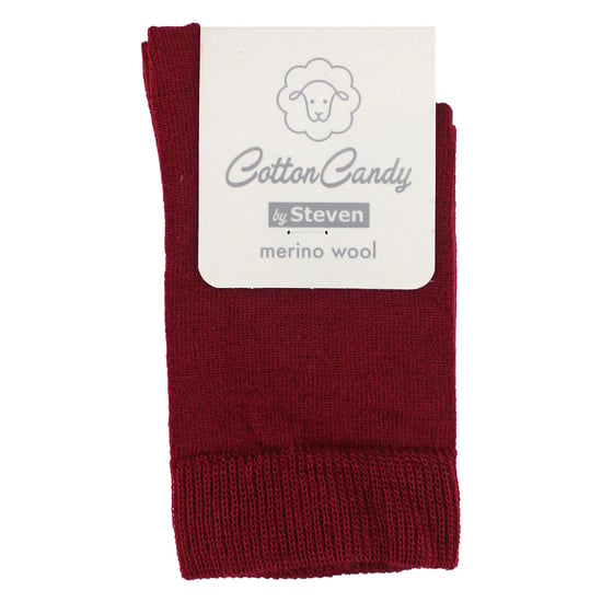 Steven - Kids Warm Merino Wool Thermal Socks - Dunkelrot - Image 2