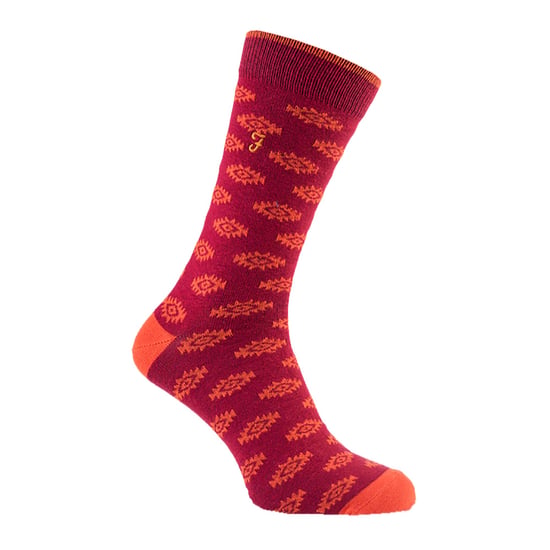 Farah - 2 Paar Herren Retro-Baumwollsocken mit ausgefallenen Mustern - FVS010ORG - Image 3