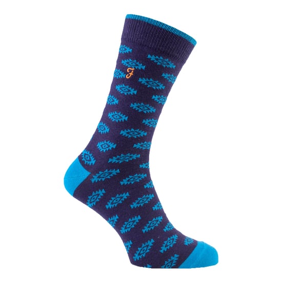Farah - 2 Paar Herren Retro-Baumwollsocken mit flippigen Mustern - FVS010PUR - Image 4