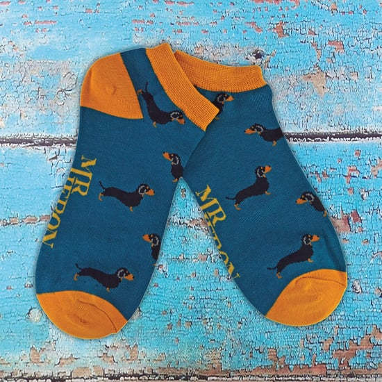 Herren Bambus-Trainersocken | Herr Heron | Tier Thema atmungsaktiv Low Cut Sneaker Socken - Schildkröten (Navy) - Image 3