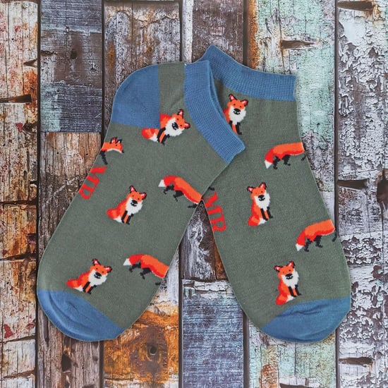Herren Bambus-Trainersocken | Herr Heron | Tier Thema atmungsaktiv Low Cut Sneaker Socken - Schildkröten (Navy) - Image 4