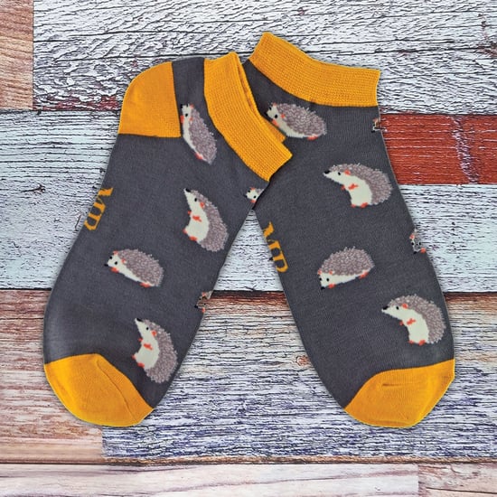 Herren Bambus-Trainersocken | Herr Heron | Tier Thema atmungsaktiv Low Cut Sneaker Socken - Schildkröten (Navy) - Image 5