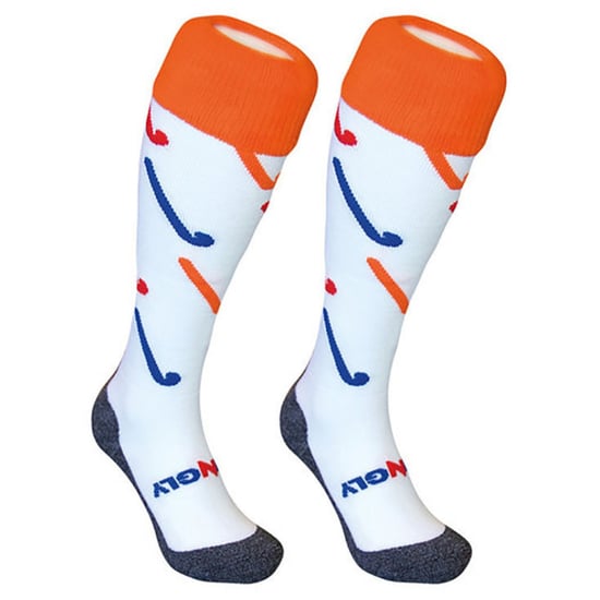 Hockeysocken mit coolem Hockeyschläger-Design | Hingly | Herren & Damen | Ideal für den Sport - Weiß - Image 5