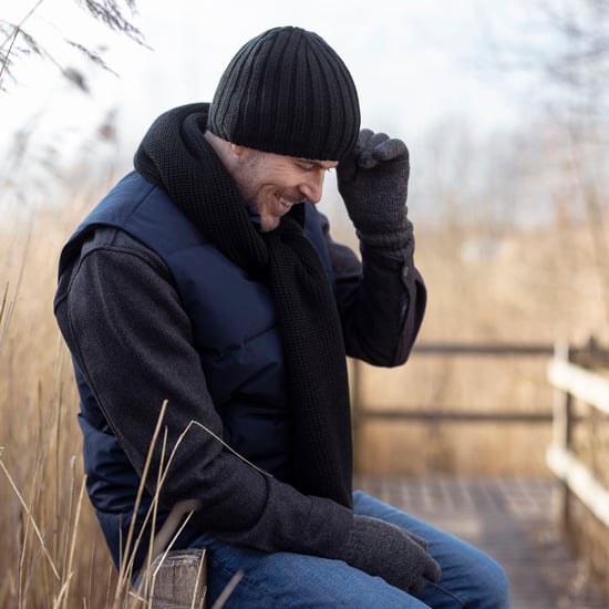 Herren Thermomütze & Handschuh Set für den Winter | Wärmespeicher | Fleece gefüttert - Navy - Image 4