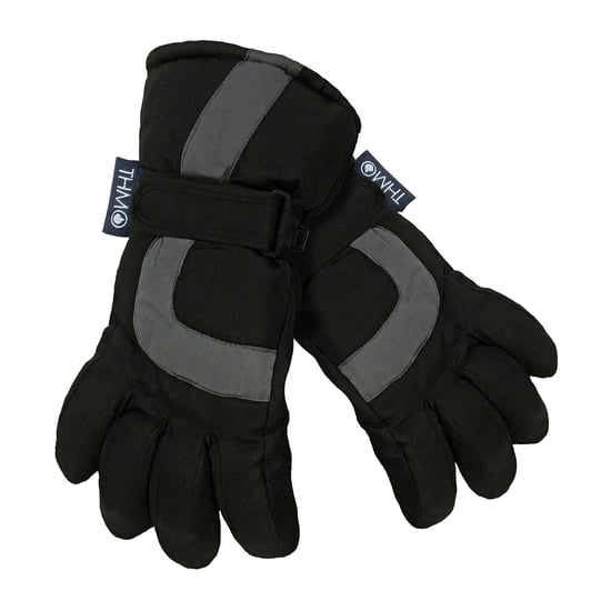 Kinder Thinsulate Skihandschuhe für den Winter | THMO | Wasserdichte Fleece gefüttert thermische warme Skihandschuhe für Jungen - Schwarz - Image 3