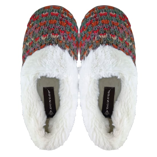 Dunlop - Damen niedlich flauschig Plüsch Winter warm Luxus Komfort gestrickt Hausschuhe - Image 4