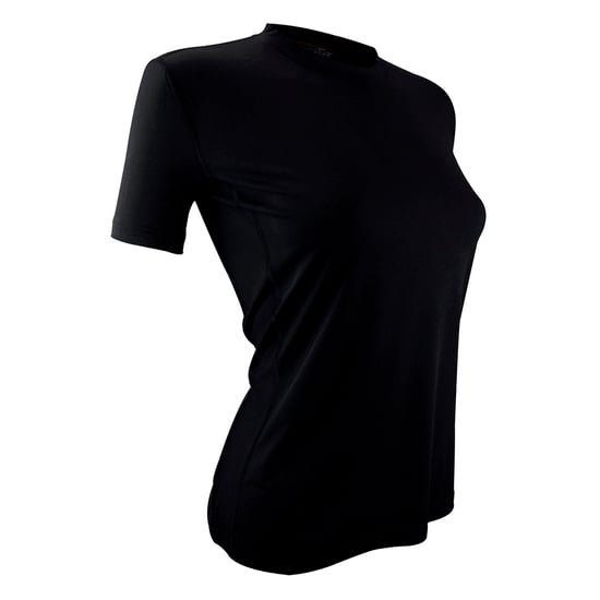 Damen Thermo-T-Shirt für den Winter | Wärmespeicher | Warmes Kurzarm-T-Shirt | Fleece gefüttertes Baselayer-Top - Schwarz - Image 2