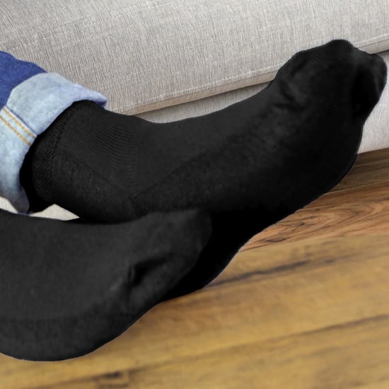 4 Paar Multipack Herren Bambus diabetische Socken | Dr.Socken | Nicht elastische extra breite diabetische Socken für geschwollene Füße - Schwarz - Image 4