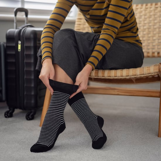 9 Paar Multipack Ladies Cotton Crew Non Elastic Socks | Gentle Grip | Womens Soft Top Striped Patterned Non Binding Socks - Grey Mix - Image 5
