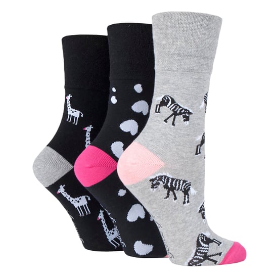 Sanfte Griffigkeit - 6 Paar Damen Socken ohne Gummi - Liebesvögel - Image 3