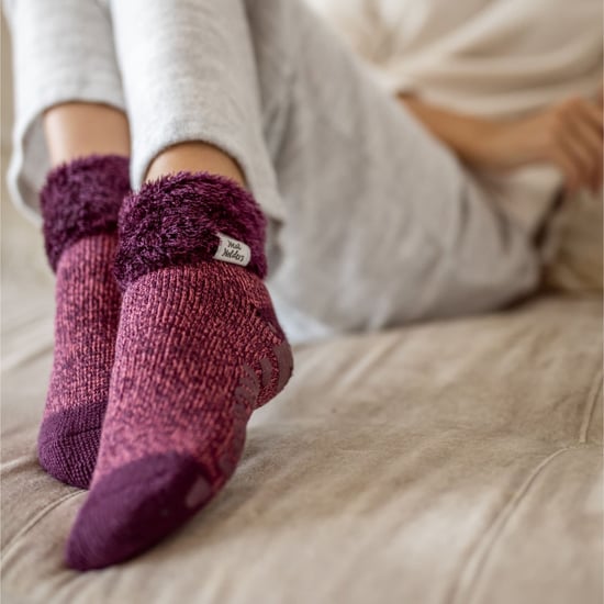 Heat Holders Kuschelige, flauschige Bettsocken für Damen mit Federoberteil - Image 4