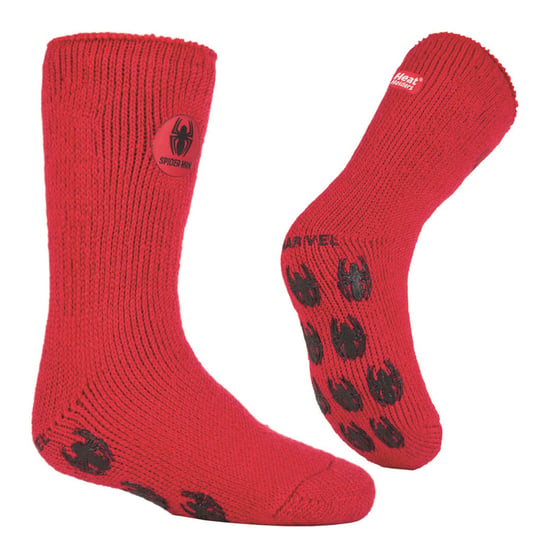 Wärmehalter - Kindercharakter rutschfeste 2.3 TOG Winter warme thermische Hausschuhsocken mit Greifern - Spiderman - Image 3