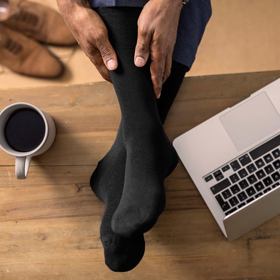 12 Paar Multipack Gentle Grip Top Diabetiker Socken | IOMI | Mid Calf Loose Top Non Elastic Cotton Socken mit Handlinked Seamless Toe - Black - Image 3