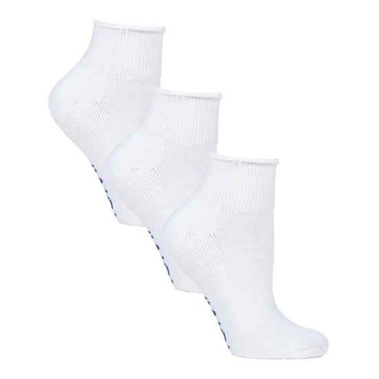 12 Paar Pack Diabetiker Socken ganzjährig Bundle Set | IOMI | Extra breite Socken für geschwollene Knöchel, Beine & Füße | Crew Ankle Trainer Diabetiker Socken in Baumwolle & Bambus - Weiß - Image 4