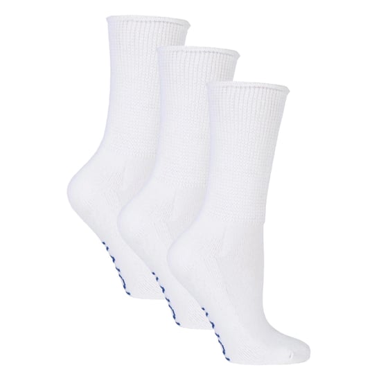 12 Paar Pack Diabetiker Socken ganzjährig Bundle Set | IOMI | Extra breite Socken für geschwollene Knöchel, Beine & Füße | Crew Ankle Trainer Diabetiker Socken in Baumwolle & Bambus - Weiß - Image 5