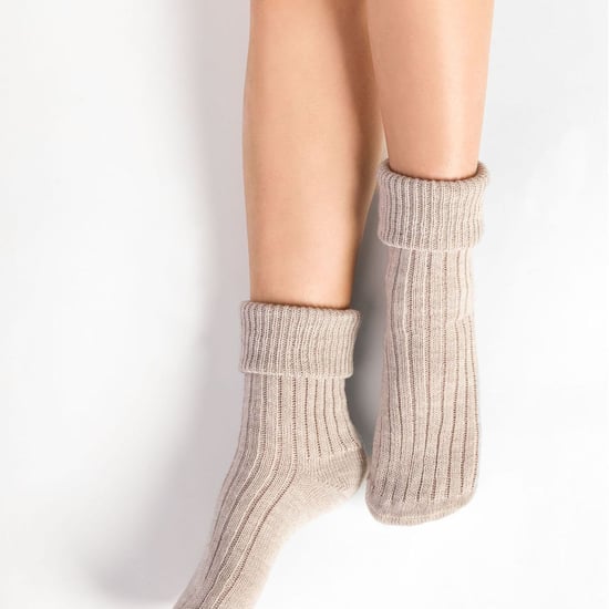3 Paar Damen Wolle Bettsocken | Steven | Luxus Warm Lounge Schlafsocken - Beige - Image 3
