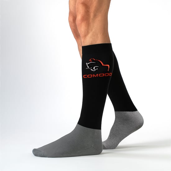 COMODO - Femme Chaussettes Equitation | Chaussettes Hautes Longues pour Eté - Noir - Image 3
