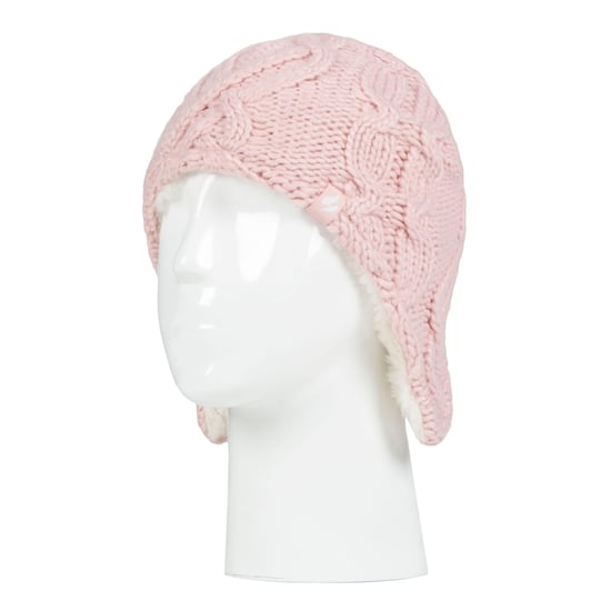 Wärmehalter - Mädchen Majestic Soft Cosy Kabel gestrickt Design Bobble Trapper Hut und Handschuhe Handschuhe Set - Dusky Pink - Image 3