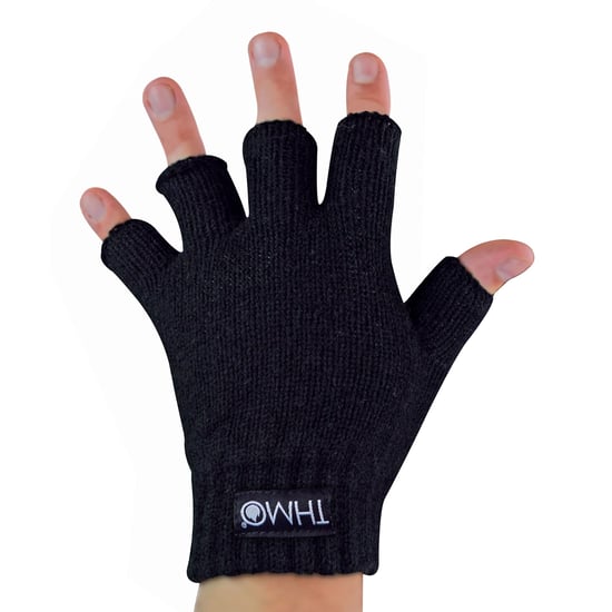 Kinder Winter Fingerlose Handschuhe | THMO | Thermal Warm Fleece gefüttert Thinsulate Handschuhe für Kinder - Schwarz - Image 3