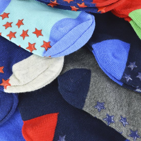 Rutschfeste Baby-Jungen-Socken | 10er-Pack | Socken-Snob | Weiche Baumwollsocken mit Sternchen-Greifern - Style 1 - Image 4