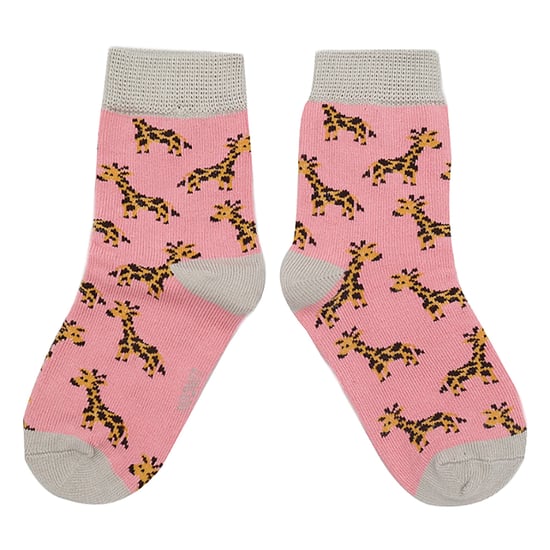 Miss Sparrow - 2er-Pack Mädchen Bambus Tier gemusterte Socken - Giraffen - Image 3