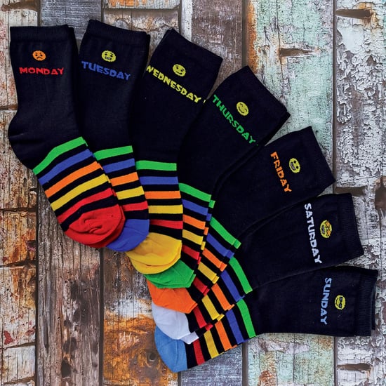 Kinder Neuheit Tage der Woche Socken | 7 Paare | Für Jungen & Mädchen - Image 3