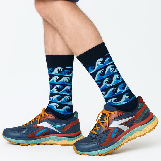 Glückliche Socken - Neuheit Wave Design Socken | Great Gift - Waves - Image 3