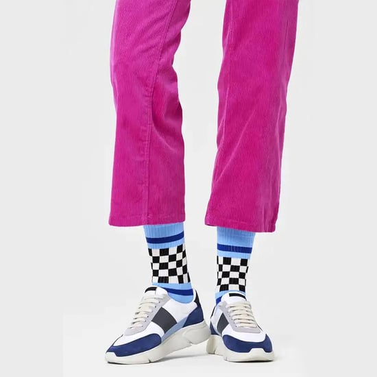 Gestreifte Socken | Happy Socks | Socken mit neuartigem Schottenmuster | Lustige Geschenkesocken - Blau - Image 3