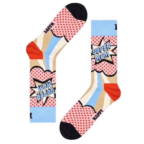 Beste Mama Socken | Happy Socks | Neuheiten Super Mama Socken | Geschenke für Mama - Rot - Image 3