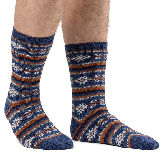 Herren Nordic Socken | Wärmehalter | Atmungsaktive Lite Extra Warme Winter Thermo Socken - Denim - Image 3
