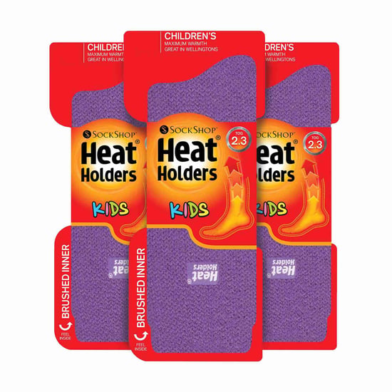 Kinder Thermosocken für den Winter | 3 Paar Mutlipack | Wärmehalter | Kniestrümpfe | Gummistiefel | Wandern - Lila - Image 2
