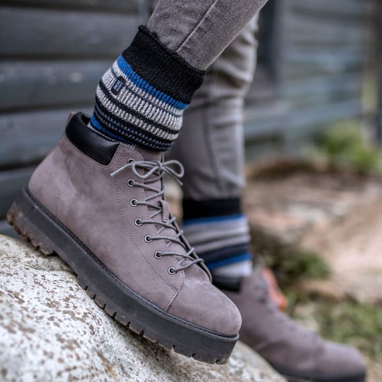 Wärmehalter - Herren extra dicke Thermosocken für den Winter | Warme flauschige Fleece Isolierte Socken | Geschenke für Männer - Schwarz / Grau / Rot (Milan) - Image 3