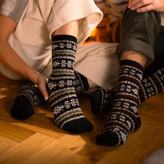 Ladies Nordic Socks | Heat Holders Lite | Lightweight Thermal Winter Socks for Women - Indigo/Rose - Image 5