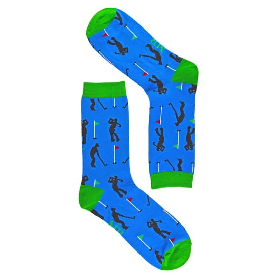 Herr Heron - Herren Neuheit lustig Golf Socken - Golfer (blau) - Image 3