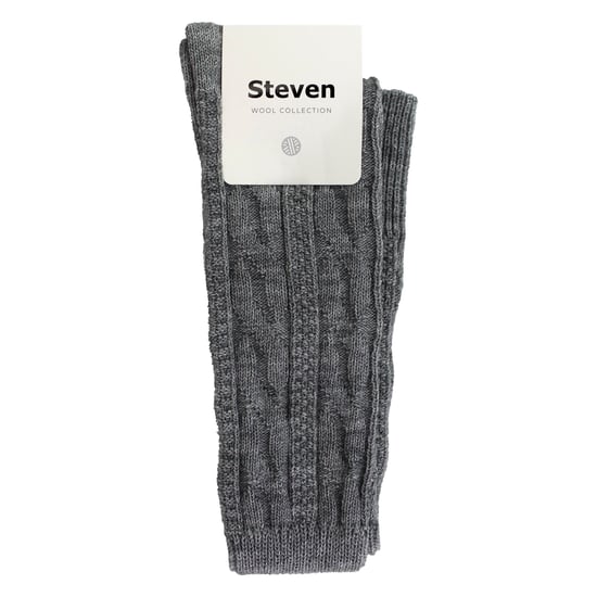 Overknee-Wollsocken für Damen | Steven | Winterwarme dicke lange Socken Grau - Image 2