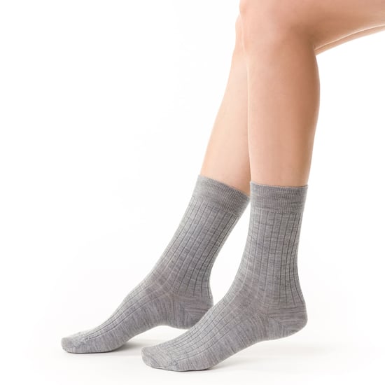 3 Paar Damen Original Merinowollsocken | Steven | Atmungsaktive dicke warme Stiefelsocken - Dunkelgrau - Image 4