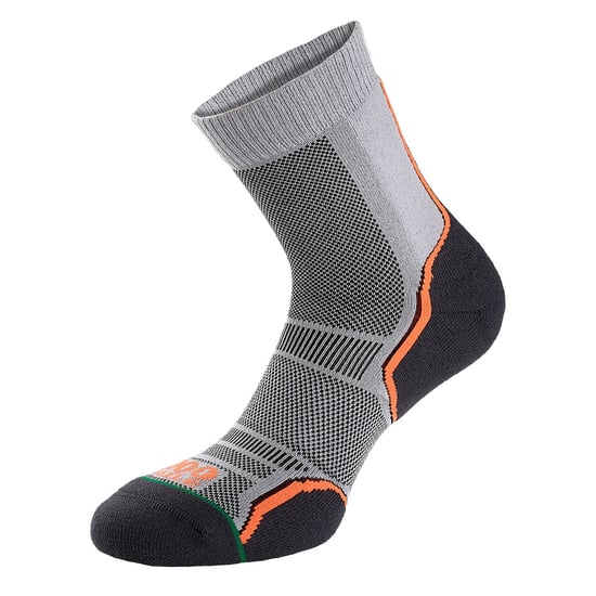 1000 Mile - 2er-Pack Herren Trail Einzel-Schicht Feuchtigkeitsableitende Merinowollsocken - Grau - Image 5