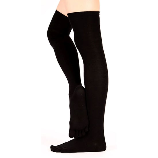 TOETOE - Herren- und Damen-Essential Feuchtigkeitsableitende Baumwoll-Socken über dem Knie - Schwarz - Image 4