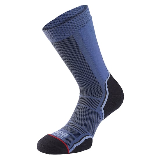 1000 Mile - 2er-Pack Herren Trekking Socken mit einlagigem, atmungsaktivem Merinowolle - Marineblau / Anthrazit - Image 4