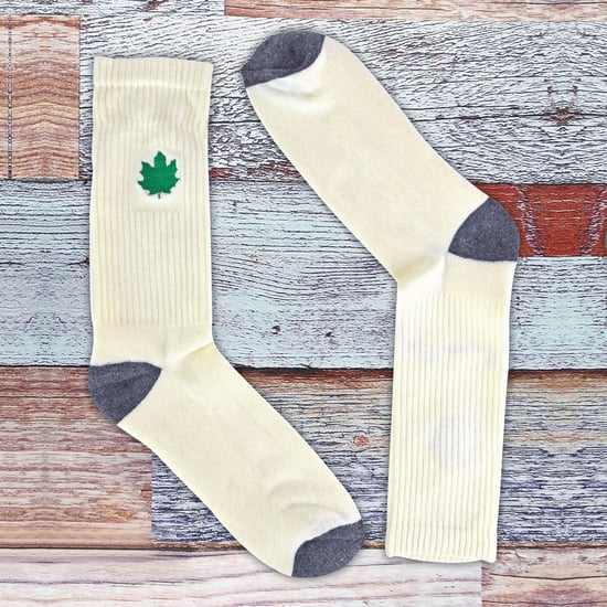 Urban Eccentric - Neuheit Baumwolle reich gepolstert Weed Leaf Socken in weiß | Herren & Damen Socken - Weed - Image 4