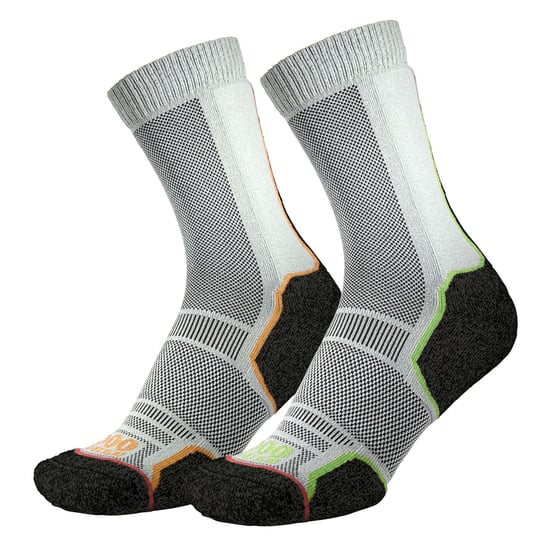 1000 Mile - 2er-Pack Herren Trek Repreve Einlagige Wandersocken - Schwarz / Neon - Image 3